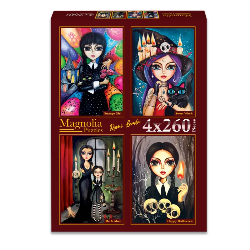 4 Puzzles - Romi Lerda - Strange Girl - Sweet Witch - Me & Mom - Happy Halloween