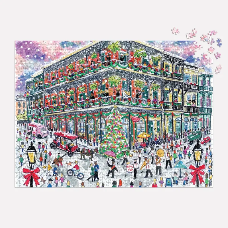 Weihnachten in New Orleans – 1000-teiliges Puzzle mit Quadratischer Box
