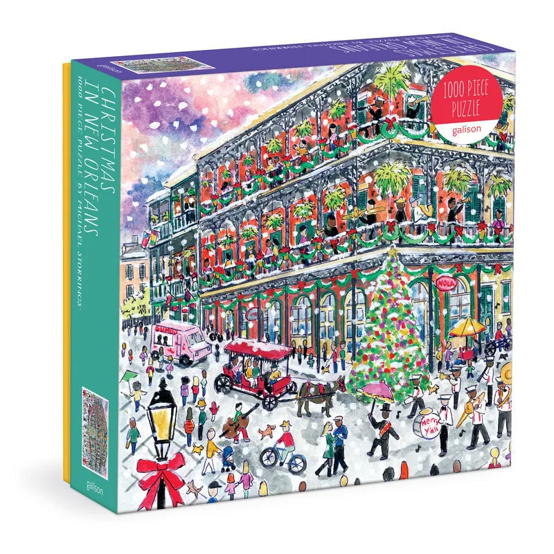Weihnachten in New Orleans – 1000-teiliges Puzzle mit Quadratischer Box