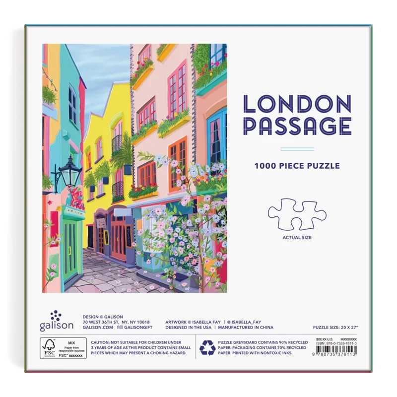 London Passage – 1000-teiliges Puzzle in Quadratischer Box