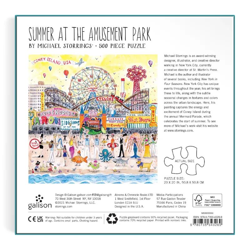 Sommer im Vergnügungspark – 500-teiliges Puzzle