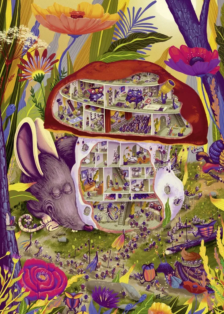 Cartoon Triangular - Living Mushroom