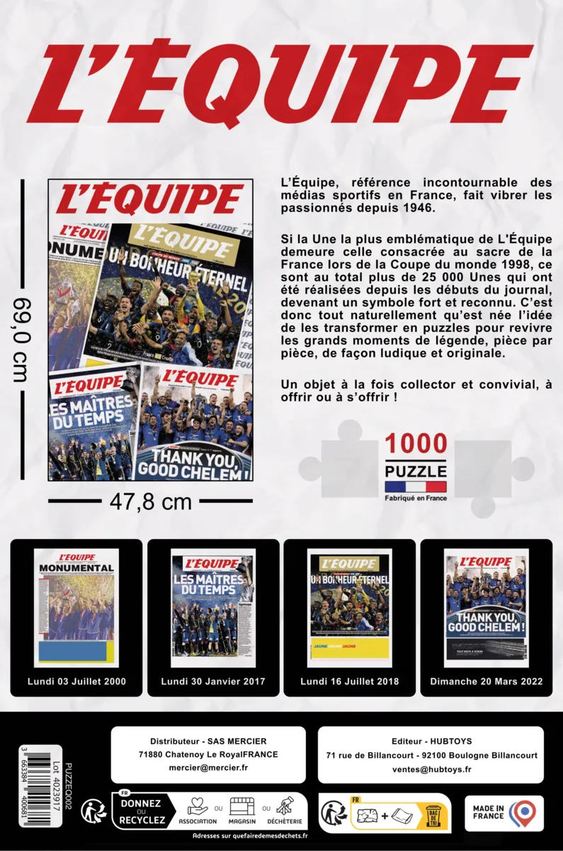 Die Trophäen der französischen Mannschaften - Fußball, Handball, Rugby