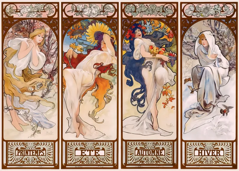 Art Collection - Mucha - Die Jahreszeiten