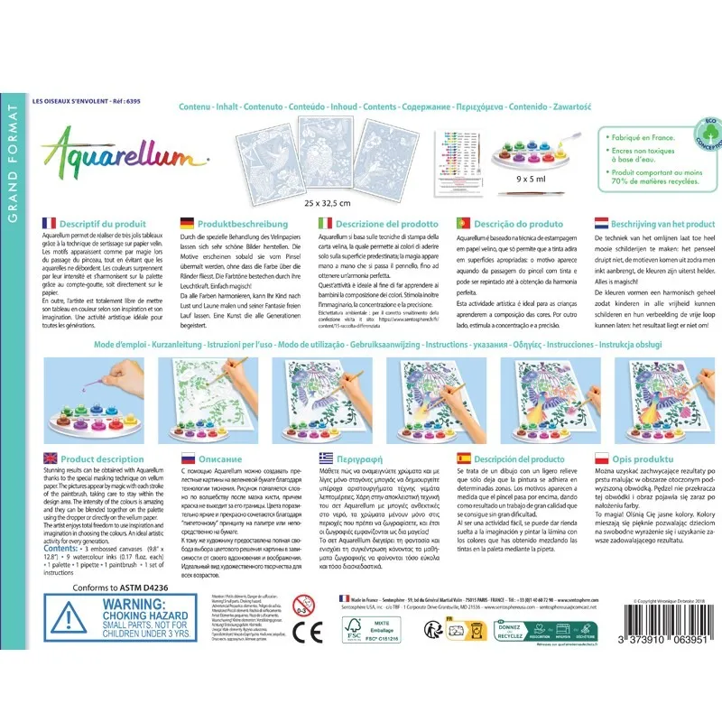 Aquarellum - Vögel Steigen Ab