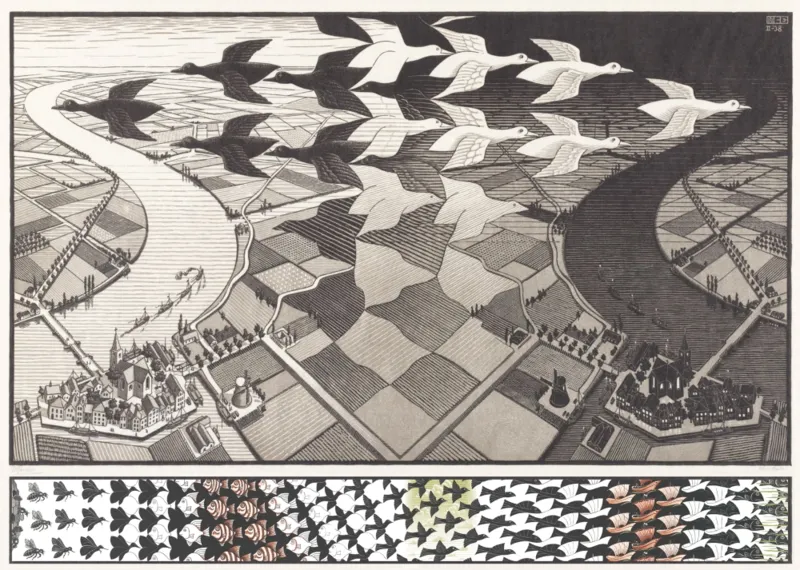 MC Escher: Day and Night