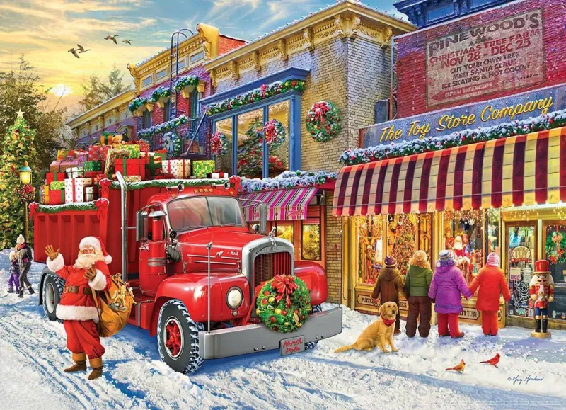 Der Lastwagen des Weihnachtsmanns