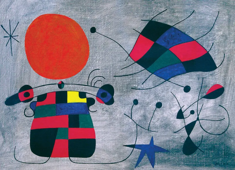 Joan Miro - Le Sourire aux Ailes Flamboyantes