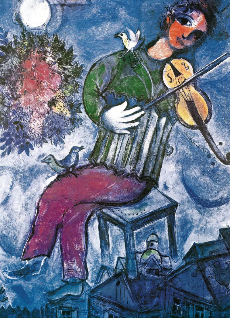 Marc Chagall - Der blaue Geiger