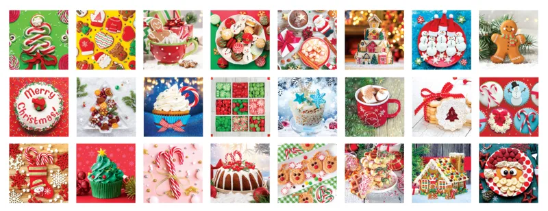 Adventskalender - Weihnachtsleckereien - 24 Puzzles
