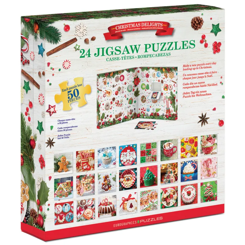 Adventskalender - Weihnachtsleckereien - 24 Puzzles