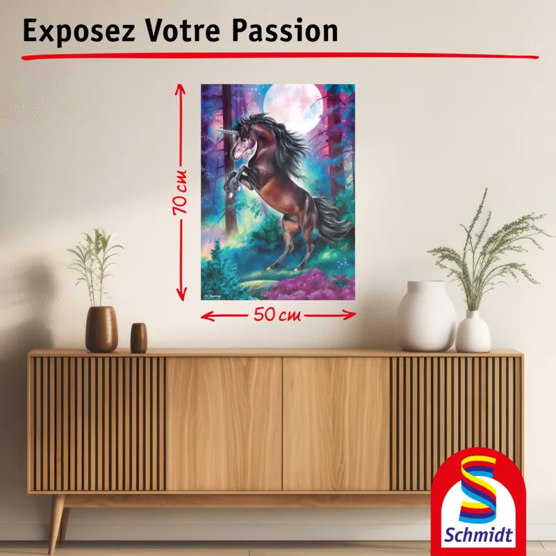 Licorne au clair de lune