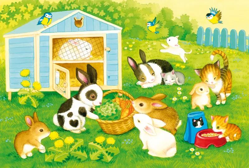 3 Puzzles - Niedliche Haustiere