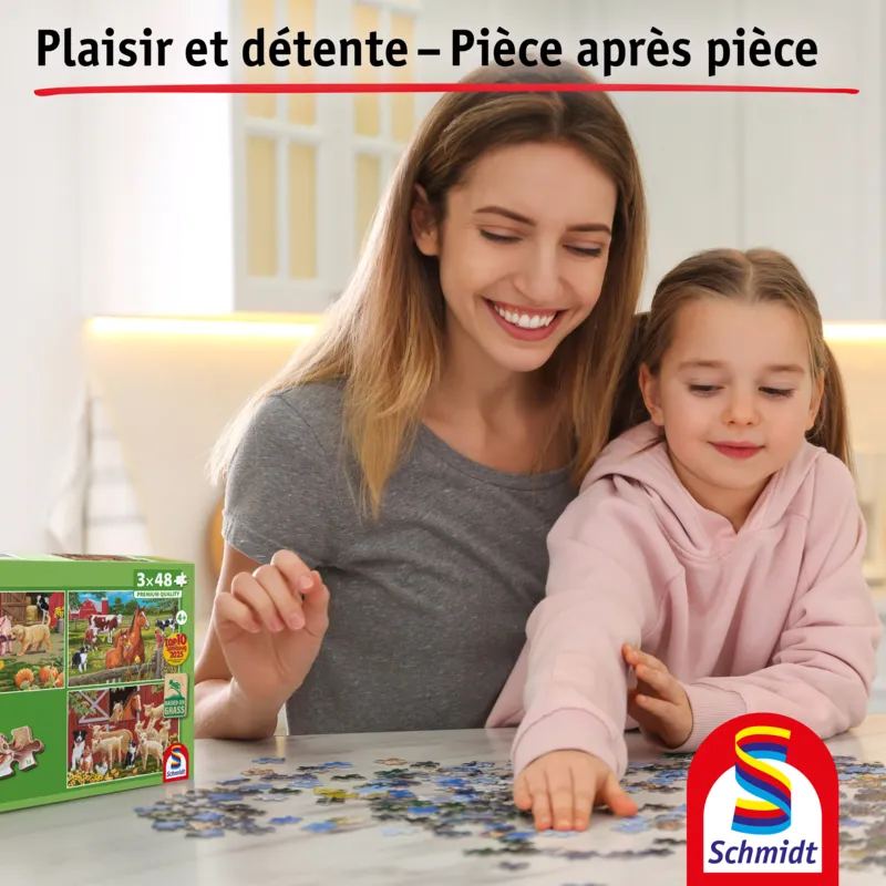 3 Puzzles - Animaux de la ferme