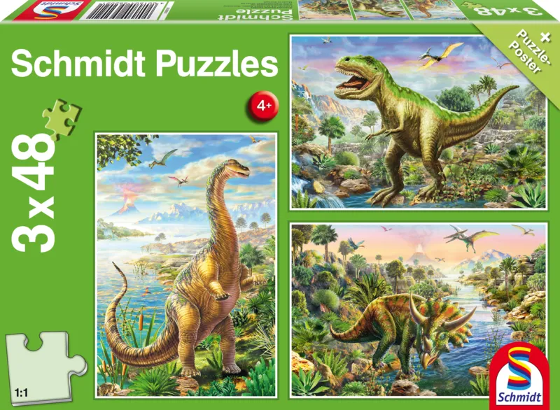 3 Puzzles - Abenteuer mit den Dinosauriern