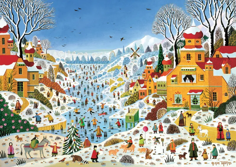 Handgeschnittenes Holzpuzzle - Thomas - Winter Scene At Toucans
