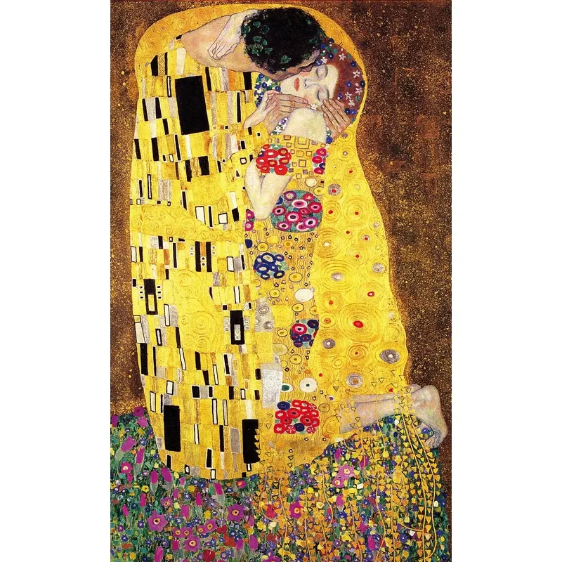 Handgeschnittenes Holzpuzzle - Klimt : The Kiss
