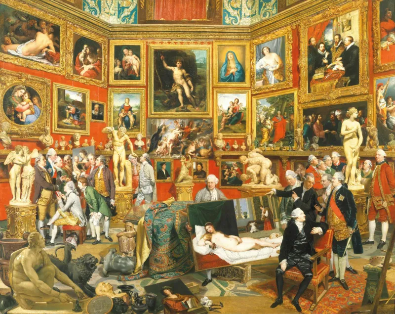 Handgeschnittenes Holzpuzzle - La Tribune Des Offices, Johann Zoffany