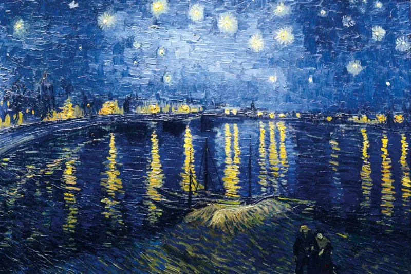 Handgeschnittenes Holzpuzzle - La Nuit Etoilée, Vincent Van Gogh