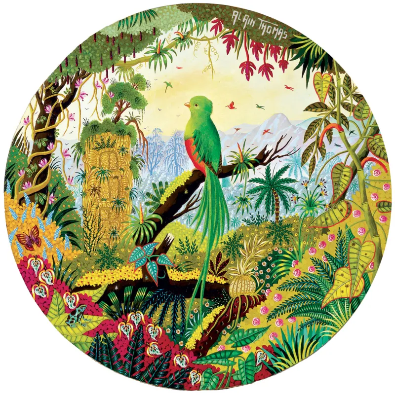 Handgeschnittenes Holzpuzzle - Quetzal Resplendissant, Alain Thomas