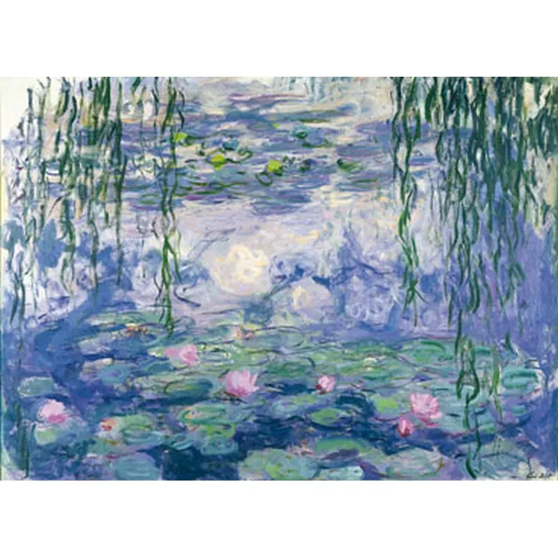 Handgeschnittenes Holzpuzzle - Nymphéas Et Saules, Claude Monet