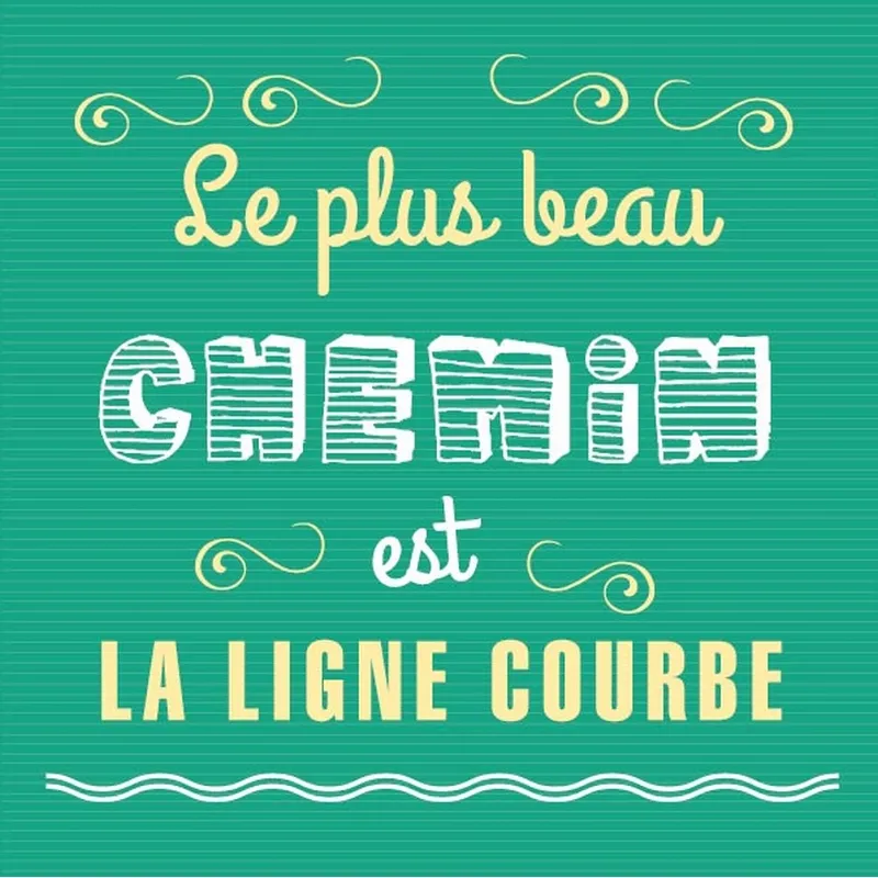 Handgeschnittenes Holzpuzzle - La Ligne Courbe