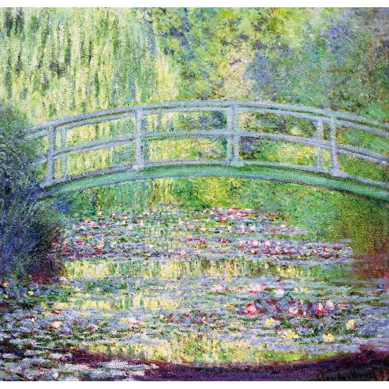 Handgeschnittenes Holzpuzzle - Le Pont Japonnais, Claude Monet