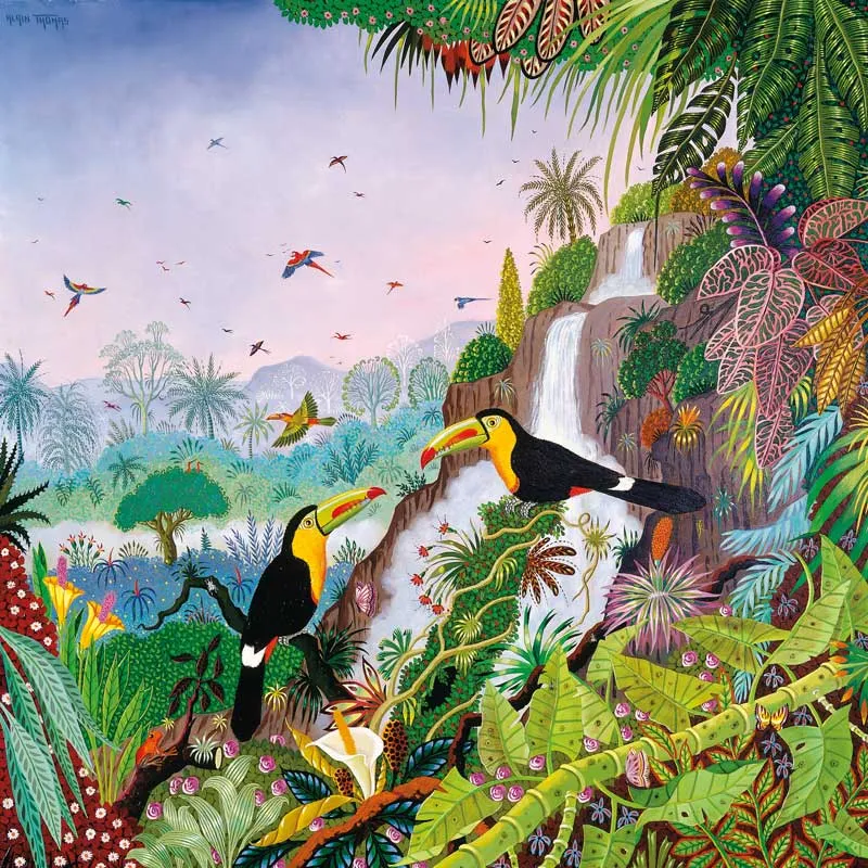 Handgeschnittenes Holzpuzzle - Thomas : Keel-Billed Toucan