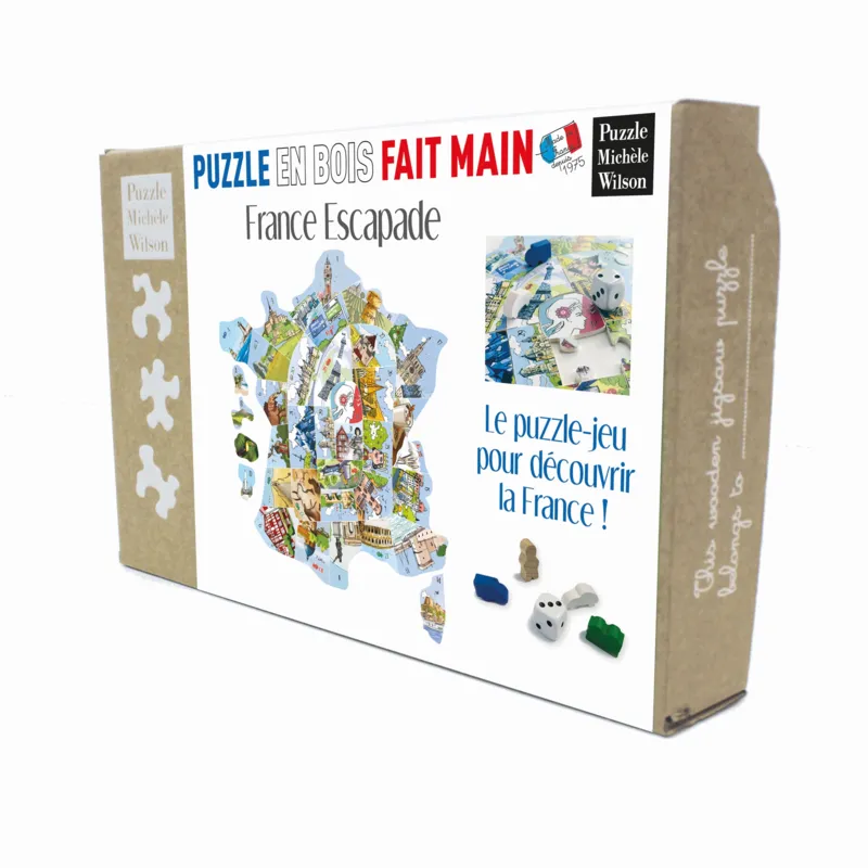 Handgeschnittenes Holzpuzzle - Puzzle-Jeu France Escapade