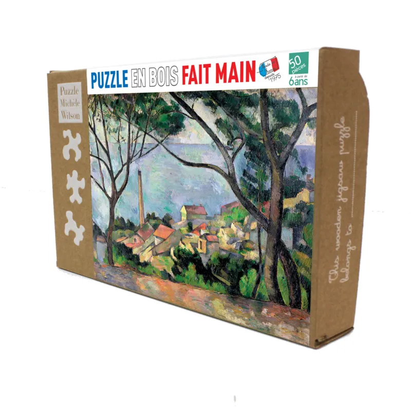 Handgeschnittenes Holzpuzzle - Vue Sur L'Estaque, Paul Cézanne