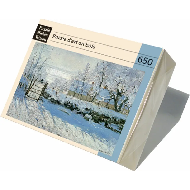 Handgeschnittenes Holzpuzzle - La Pie, Claude Monet