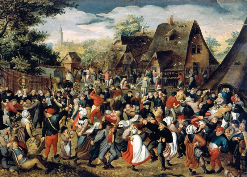 Handgeschnittenes Holzpuzzle - Fête Champêtre, Pieter Bruegel le Jeune