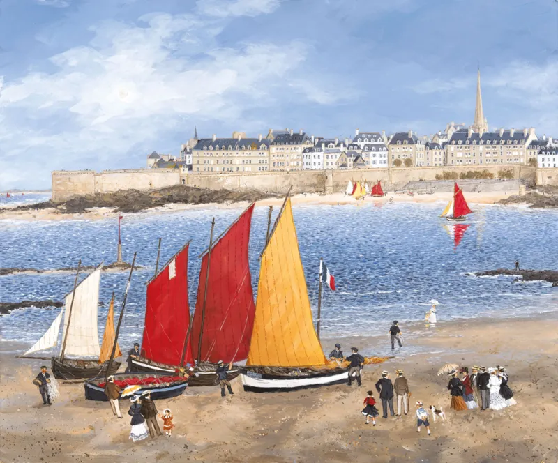 Handgeschnittenes Holzpuzzle - Les Remparts De Saint-Malo, Fabienne Delacroix