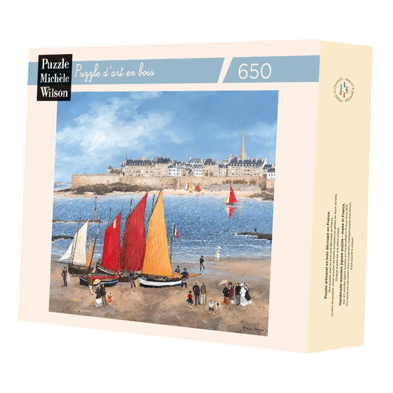 Handgeschnittenes Holzpuzzle - Les Remparts De Saint-Malo, Fabienne Delacroix