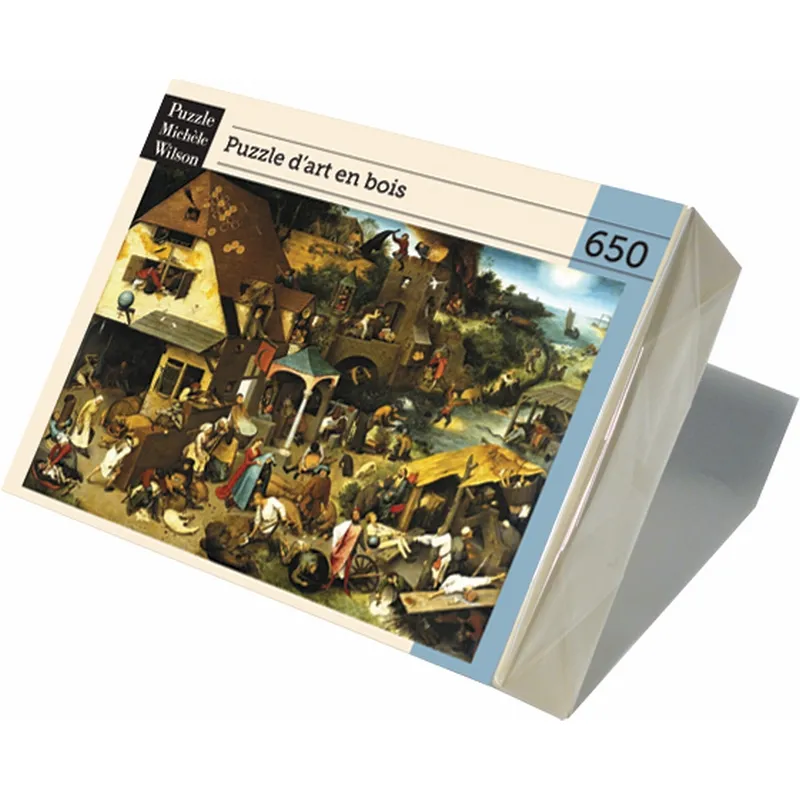 Handgeschnittenes Holzpuzzle - Brueghel : Flemish Proverb