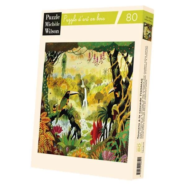 Handgeschnittenes Holzpuzzle - Toucan À La Cascade, Alain Thomas