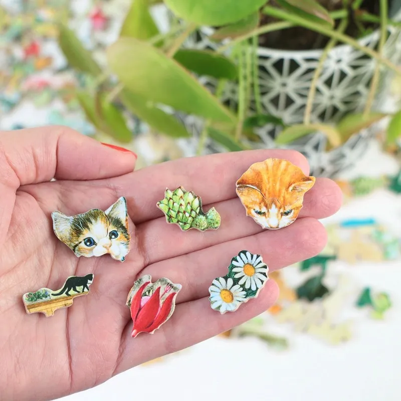 Handgeschnittenes Holzpuzzle - Agneatha Et Ses Chatons, Lesley Anne Ivory