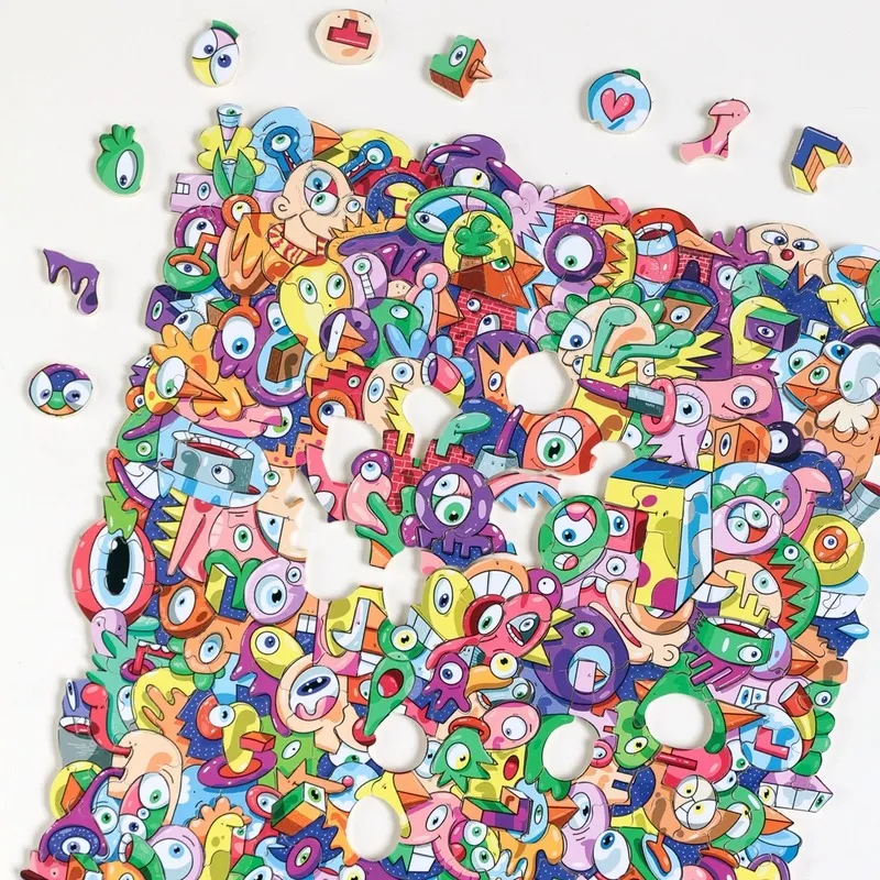 Handgeschnittenes Holzpuzzle - Collection Bleue - Hurluberlu, Jigé