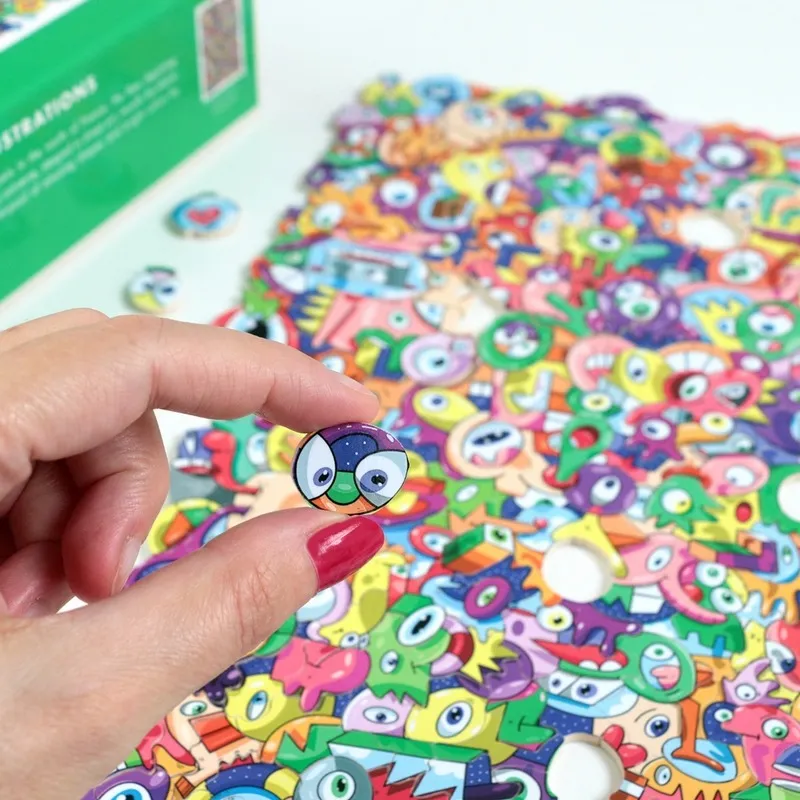 Handgeschnittenes Holzpuzzle - Collection Bleue - Hurluberlu, Jigé