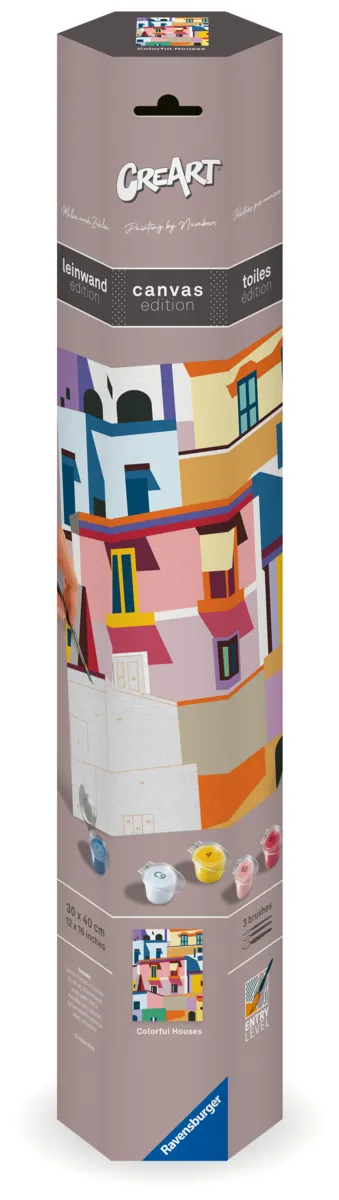 Malen nach Zahlen - CreArt - Leinwand Edition - Bunte Pferde