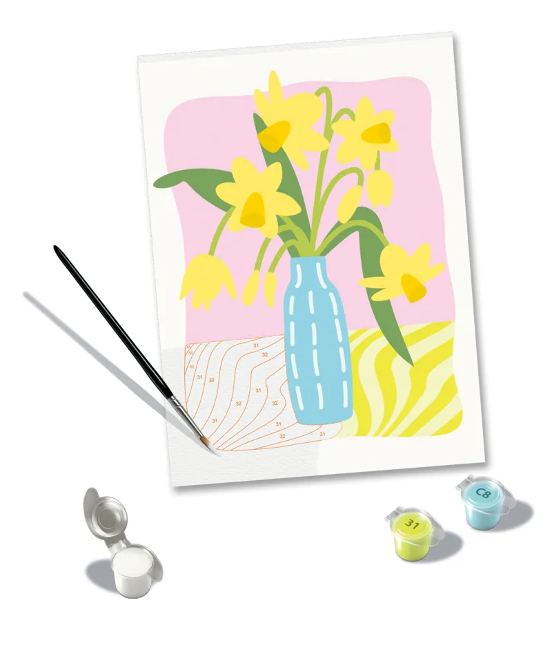Malen nach Zahlen - CreArt - Narzissen