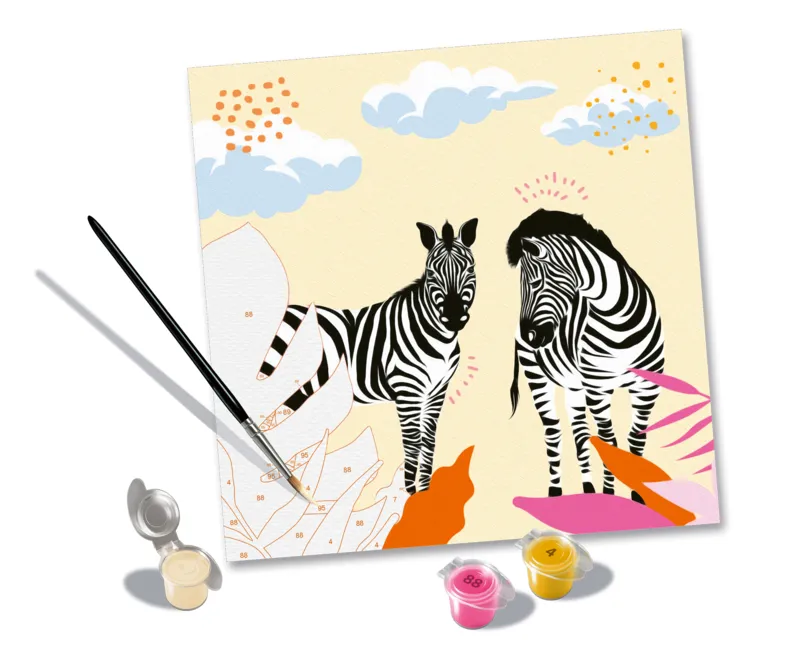 Malen nach Zahlen - CreArt - Zebra - Jolane Edition