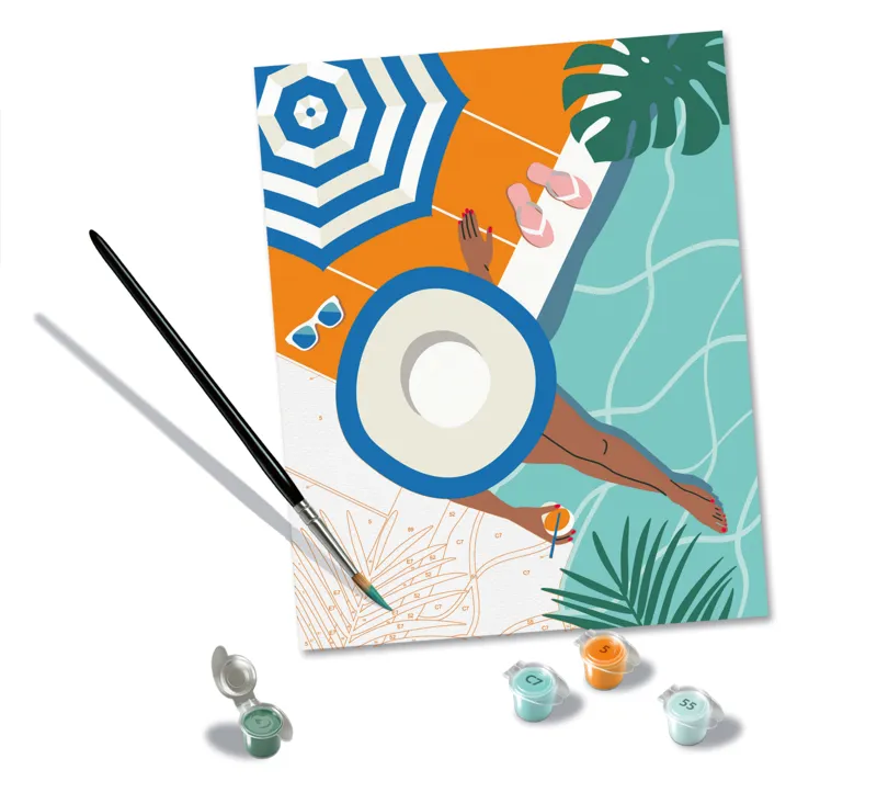 Malen nach Zahlen - CreArt - Am Pool