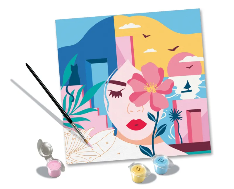 Malen nach Zahlen - CreArt - Träumende Frau - Marion Blanc