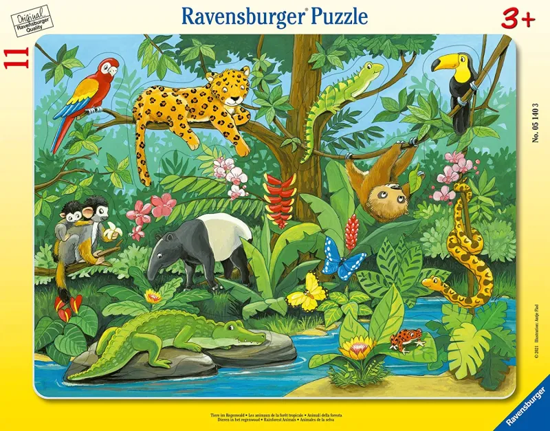 Rahmenpuzzle - Tiere des Regenwaldes
