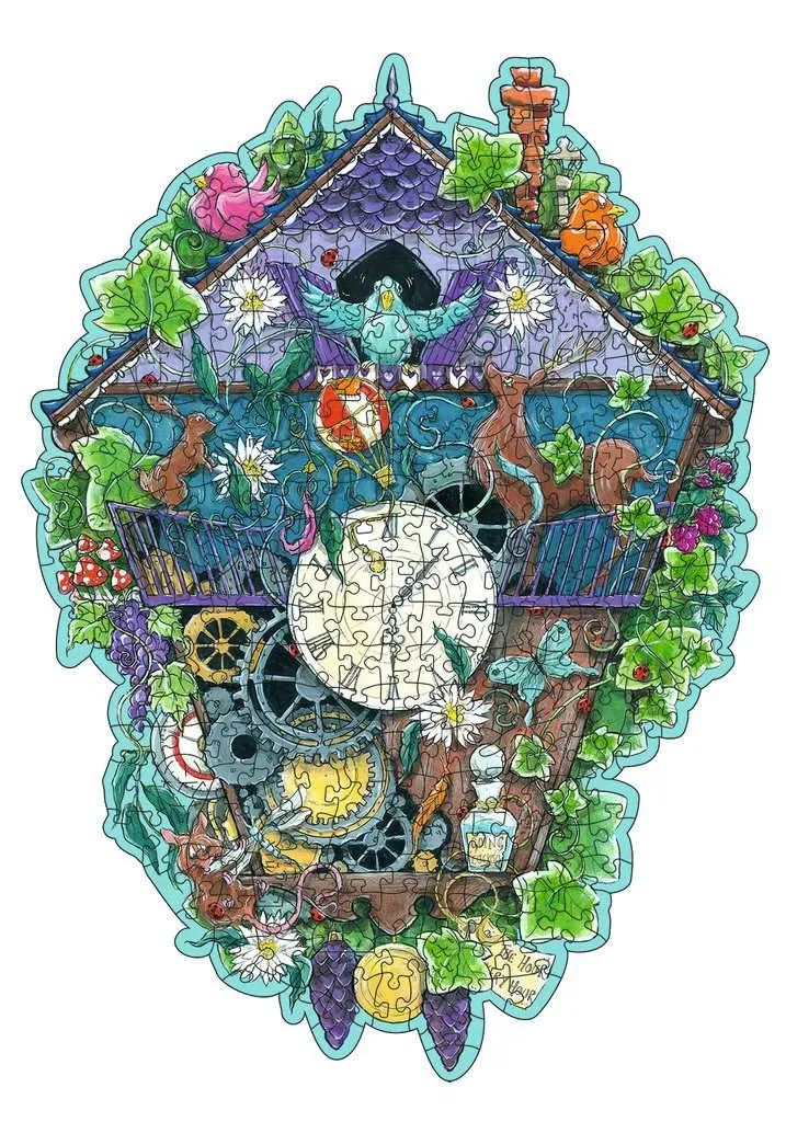 Holzpuzzle - Kuckucksuhr