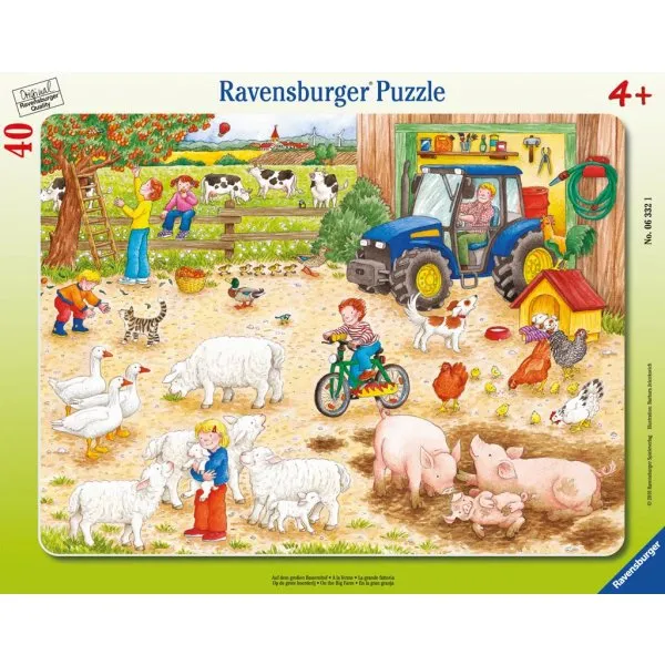 Puzzle 40 Teile Rahmenpuzzle - Auf dem großen Bauernhof