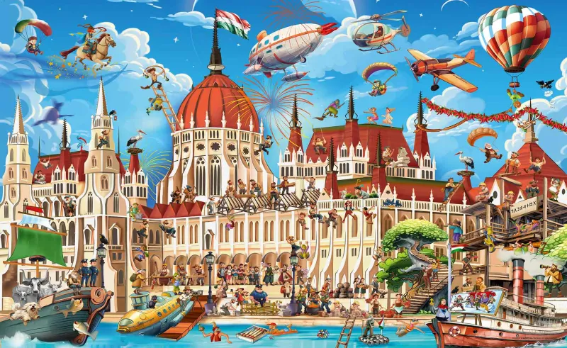 Cartoon - Das Ungarische Parlament