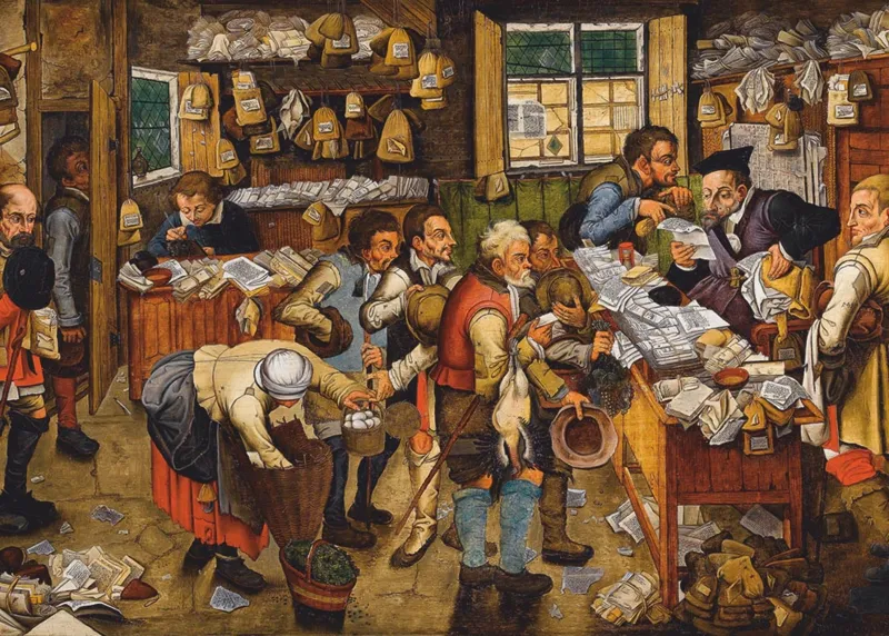 Brueghel Pieter der Jüngere: Bezahlung des Zehnten, 1617-1622