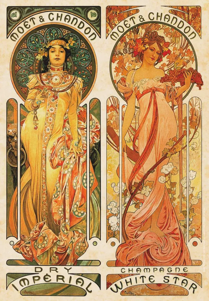 Alphonse Mucha: Moet et Chandon, crémant impérial